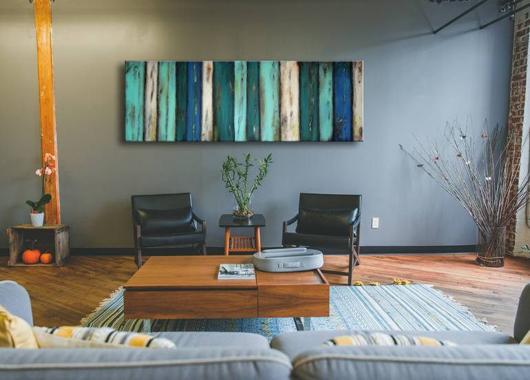 Original Abstract Geometric Painting by Iulia Paun