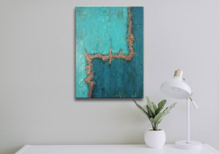 Original Art Deco Abstract Painting by Iulia Paun