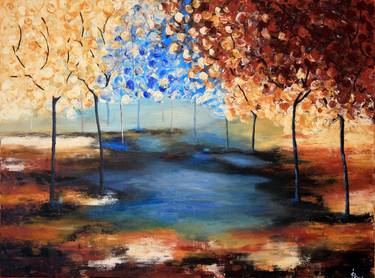 Print of Abstract Landscape Paintings by Iulia Paun