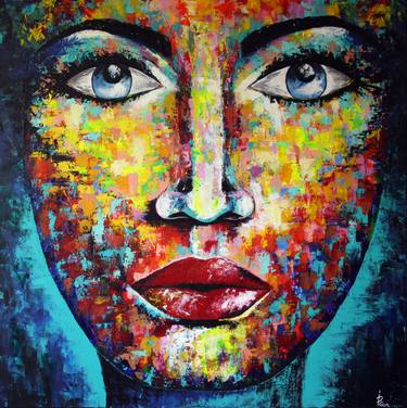 Print of Abstract Portrait Paintings by Iulia Paun