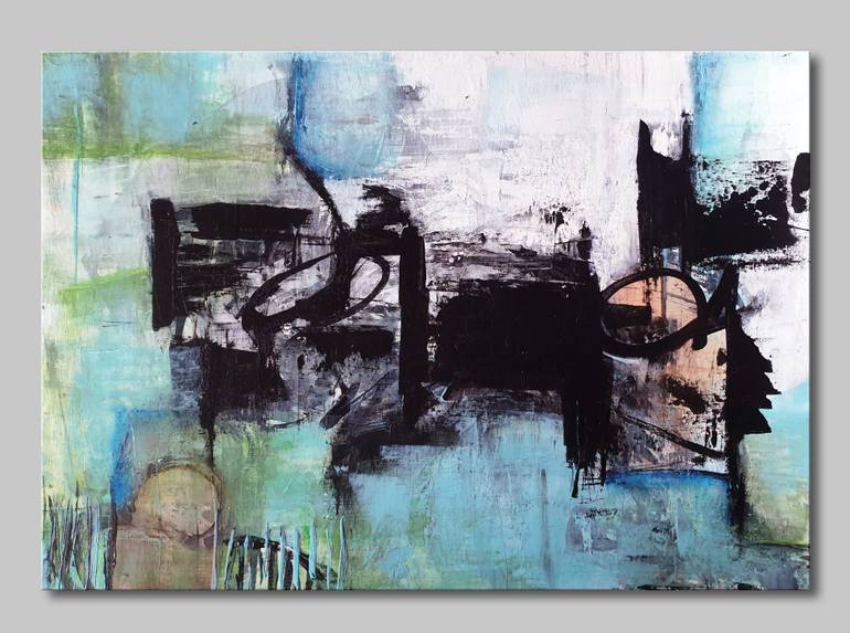 Original Abstract Expressionism Abstract Painting by Iulia Paun