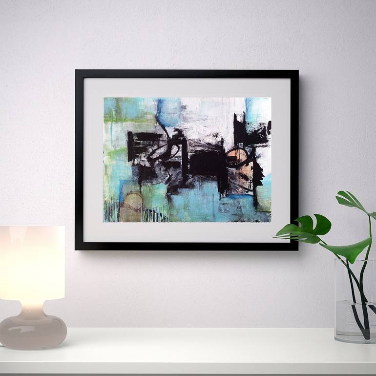 Original Abstract Expressionism Abstract Painting by Iulia Paun