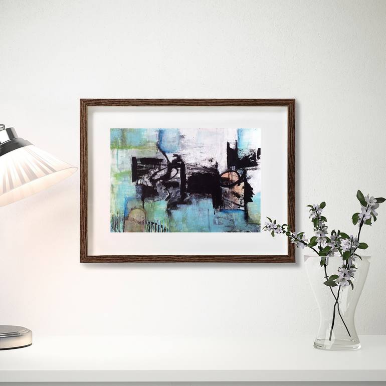 Original Abstract Expressionism Abstract Painting by Iulia Paun