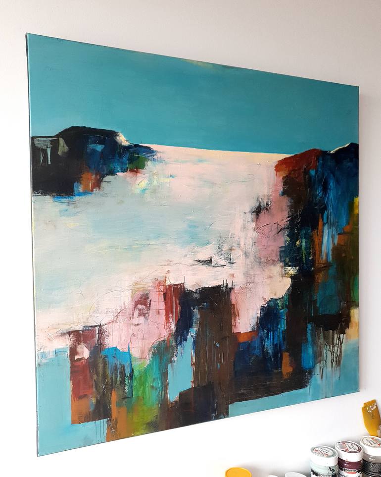 Original Abstract Landscape Painting by Iulia Paun