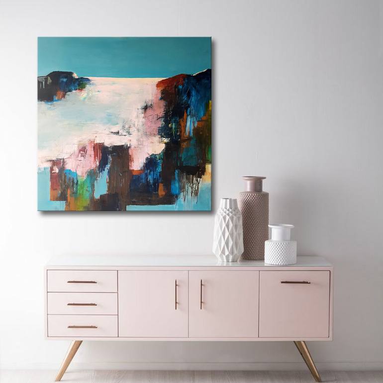 Original Abstract Landscape Painting by Iulia Paun