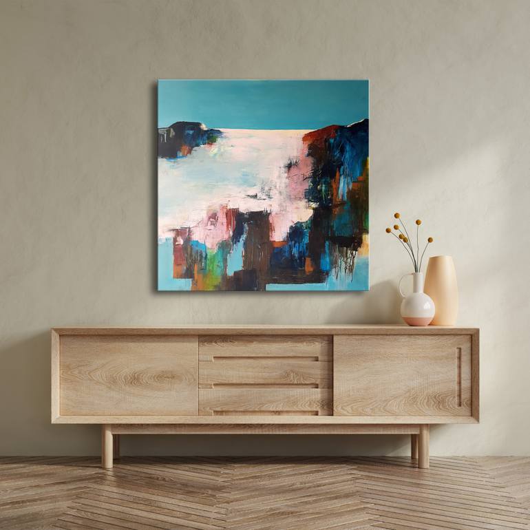 Original Abstract Landscape Painting by Iulia Paun