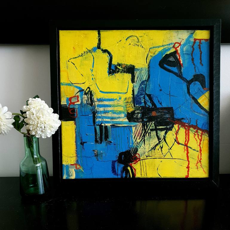 Original Abstract Expressionism Abstract Painting by Iulia Paun