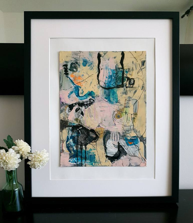 Original Abstract Expressionism Abstract Painting by Iulia Paun