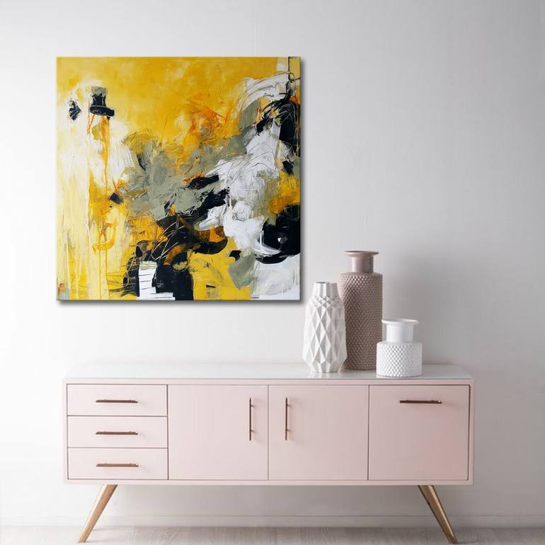 Original Abstract Expressionism Abstract Painting by Iulia Paun