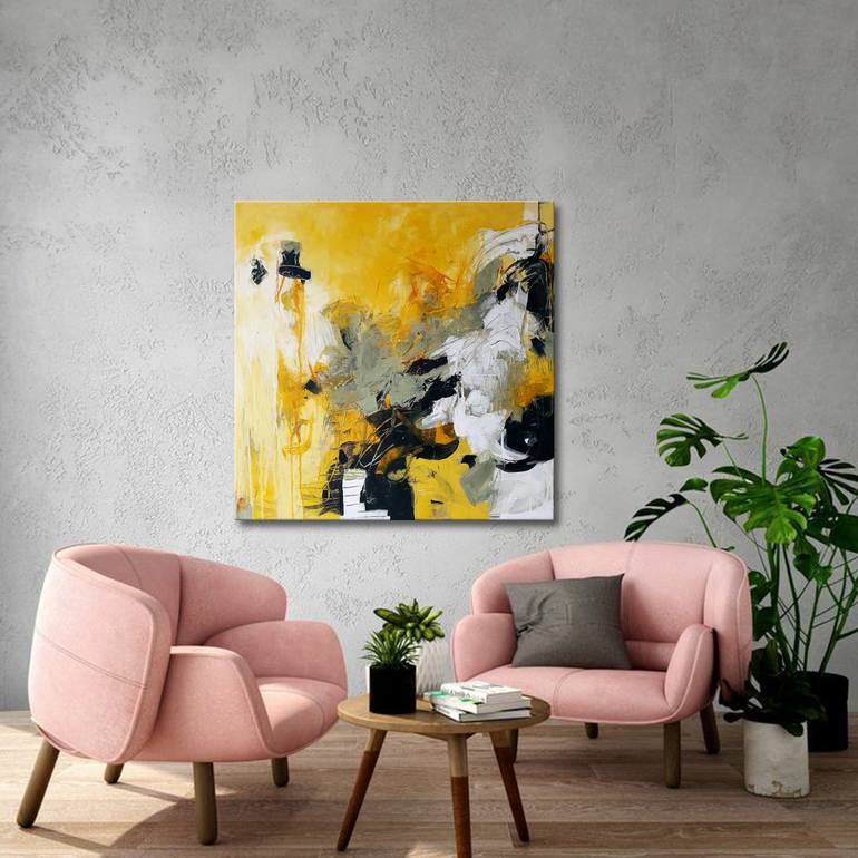 Original Abstract Expressionism Abstract Painting by Iulia Paun