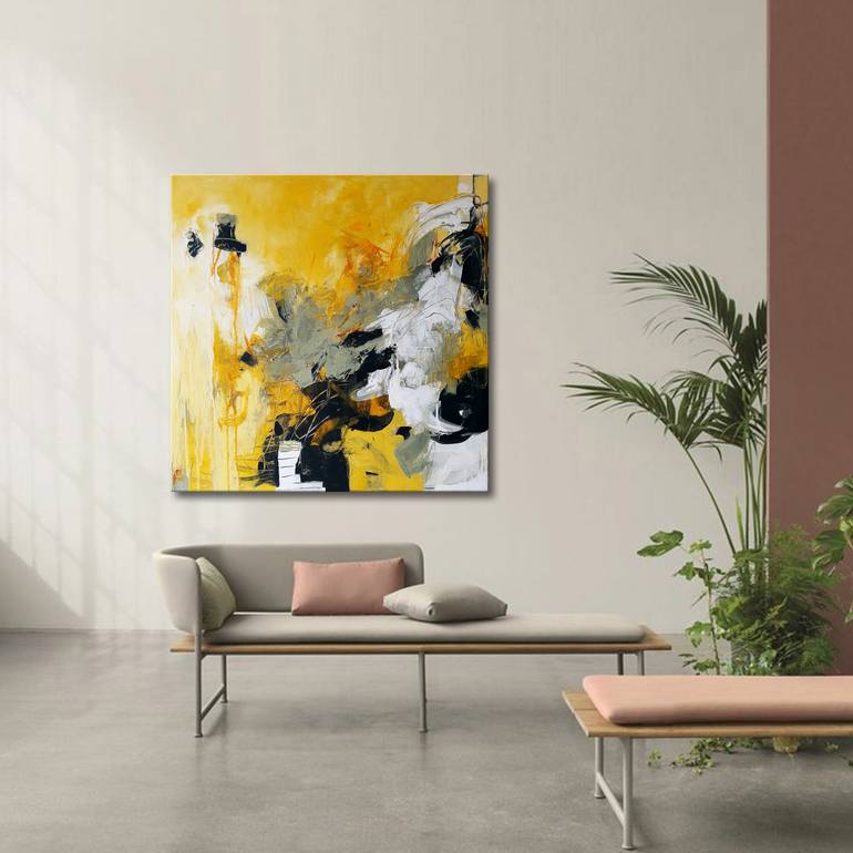 Original Abstract Expressionism Abstract Painting by Iulia Paun