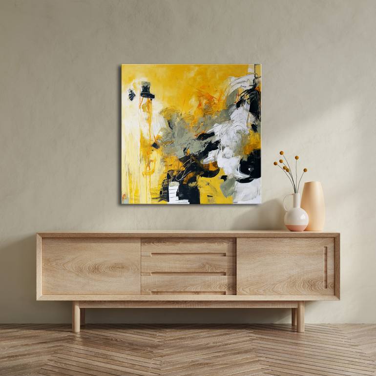 Original Abstract Expressionism Abstract Painting by Iulia Paun