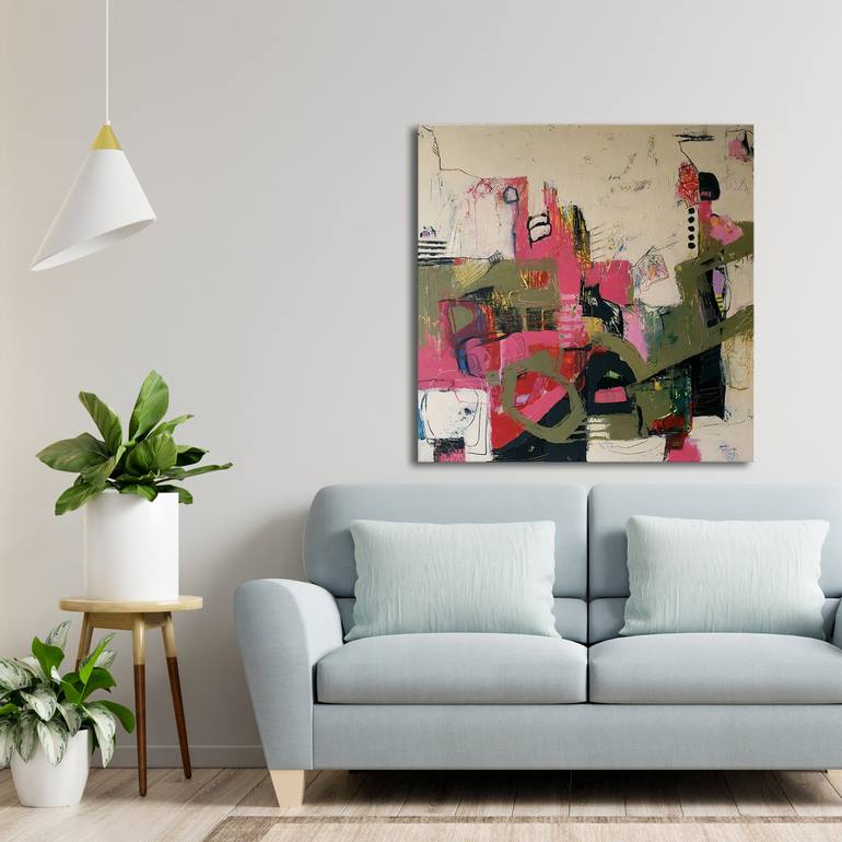 Original Abstract Expressionism Abstract Painting by Iulia Paun