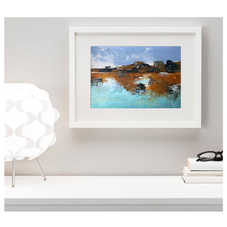 Original Abstract Landscape Painting by Iulia Paun