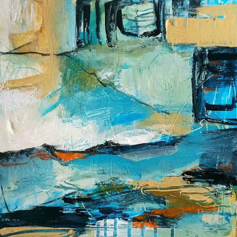 Original Abstract Landscape Painting by Iulia Paun