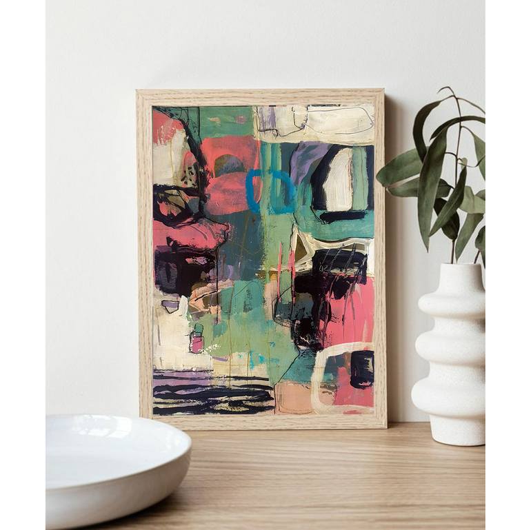 Original Abstract Expressionism Abstract Painting by Iulia Paun