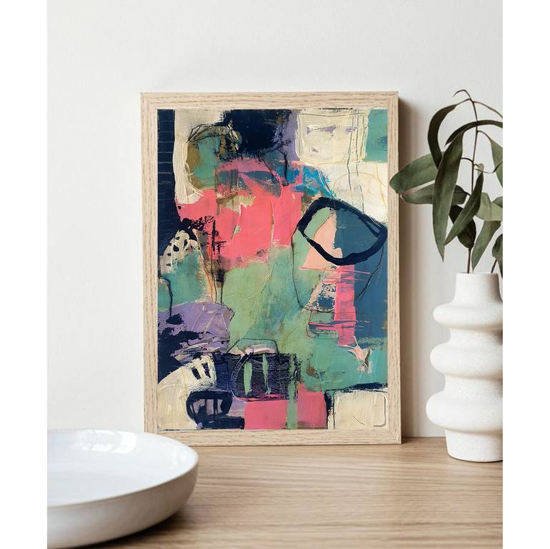 Original Abstract Expressionism Abstract Painting by Iulia Paun