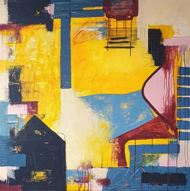 Original Abstract Expressionism Abstract Paintings by Iulia Paun