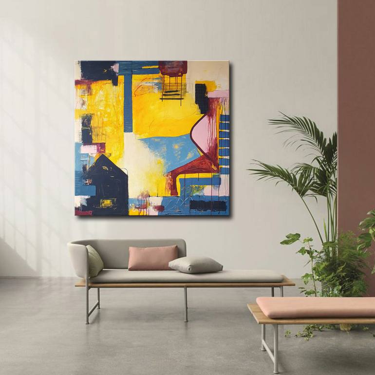 Original Abstract Expressionism Abstract Painting by Iulia Paun