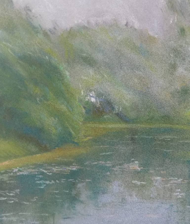 Original Impressionism Nature Drawing by Natalia Gorn