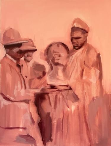 Original Impressionism People Painting by Adam Devkota