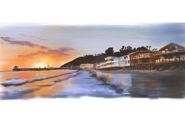 Original Impressionism Beach Mixed Media by Sean Faden