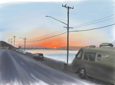 Original Photorealism Beach Mixed Media by Sean Faden