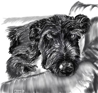 Print of Realism Dogs Mixed Media by Sean Faden