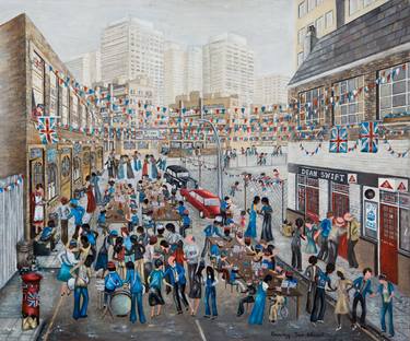 Original Figurative Cities Paintings by Beverley-Jane Stewart