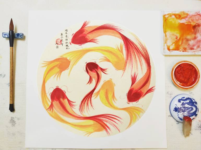 Original Abstract Animal Painting by Ran Hao