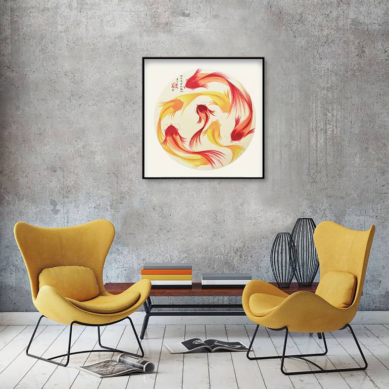 Original Abstract Animal Painting by Ran Hao