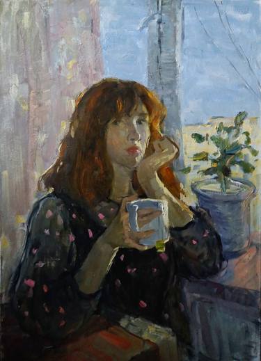 Print of Expressionism Portrait Paintings by Zhenya Machkovska