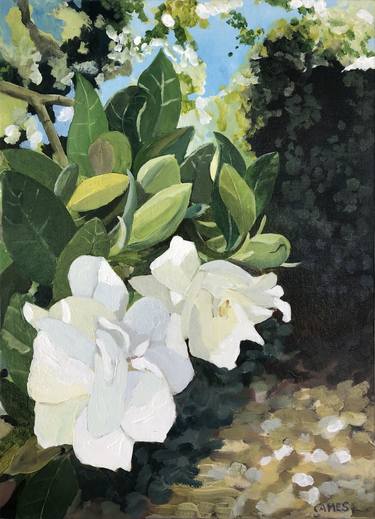 Original Figurative Floral Painting by Cames Paintings