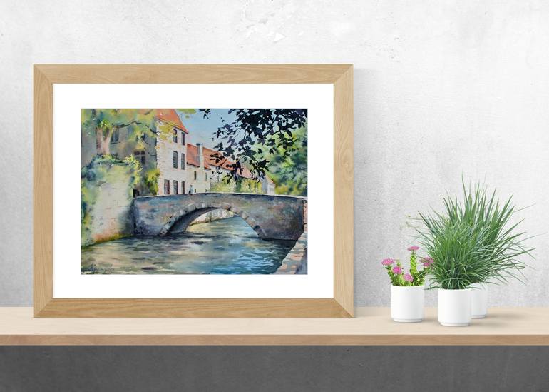 Original Impressionism Architecture Painting by Olga Krasyukova