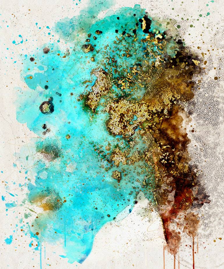 Abstract Alcohol Ink Digital Backgrounds - Print