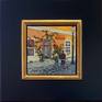 Inspired by photo references I took in Valparaiso, Chile.  Valparaiso is a bohemian art district, and a popular tourist destination.

This is a an original one of a kind artwork, painted on canvas with finest quality Gamblin paints, and framed in a beautiful black with gold trim frame.  Ready to hang.

Dimensions are without the frame.  The frame is 3.5" inches wides on each side.