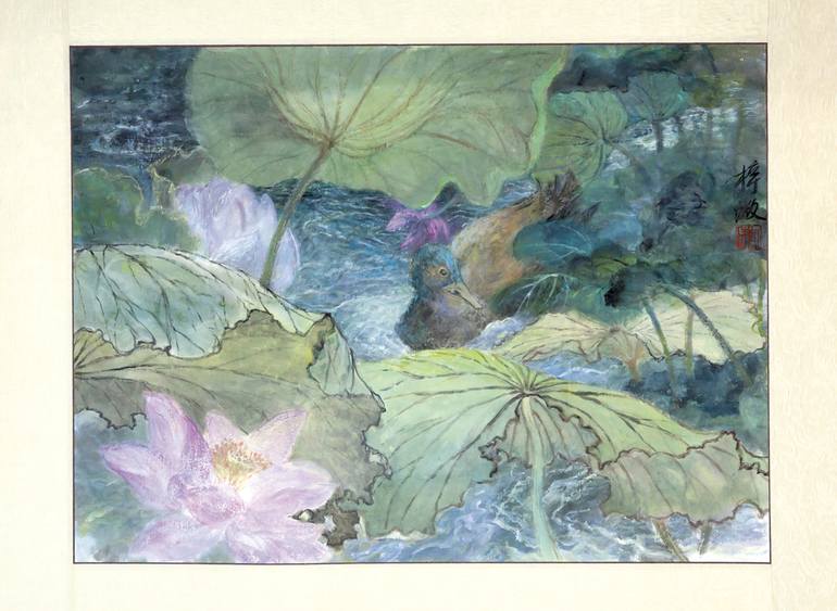 Original Impressionism Floral Painting by Wong Tszmei