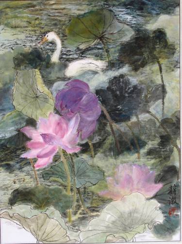 Print of Expressionism Floral Paintings by Wong Tszmei