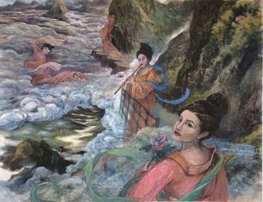 Print of Women Paintings by Wong Tszmei