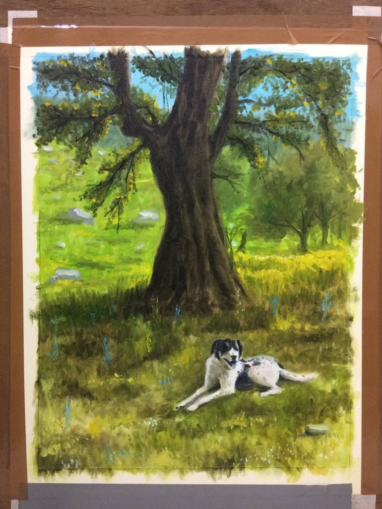 Original Impressionism Animal Painting by Lalit Kapoor