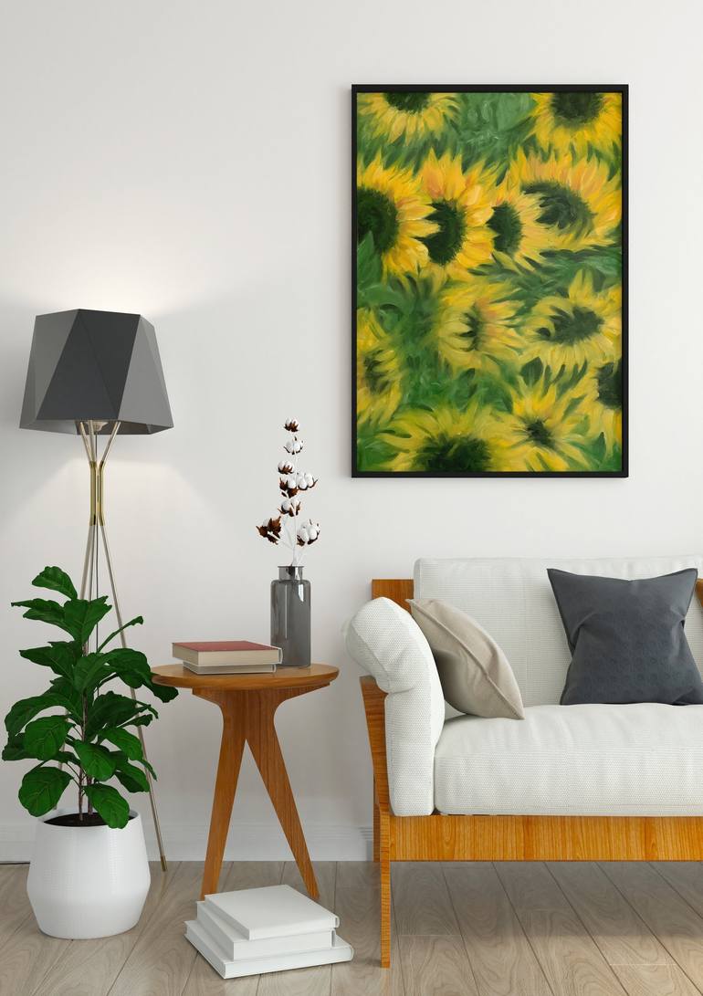 Original Impressionism Floral Painting by Lalit Kapoor
