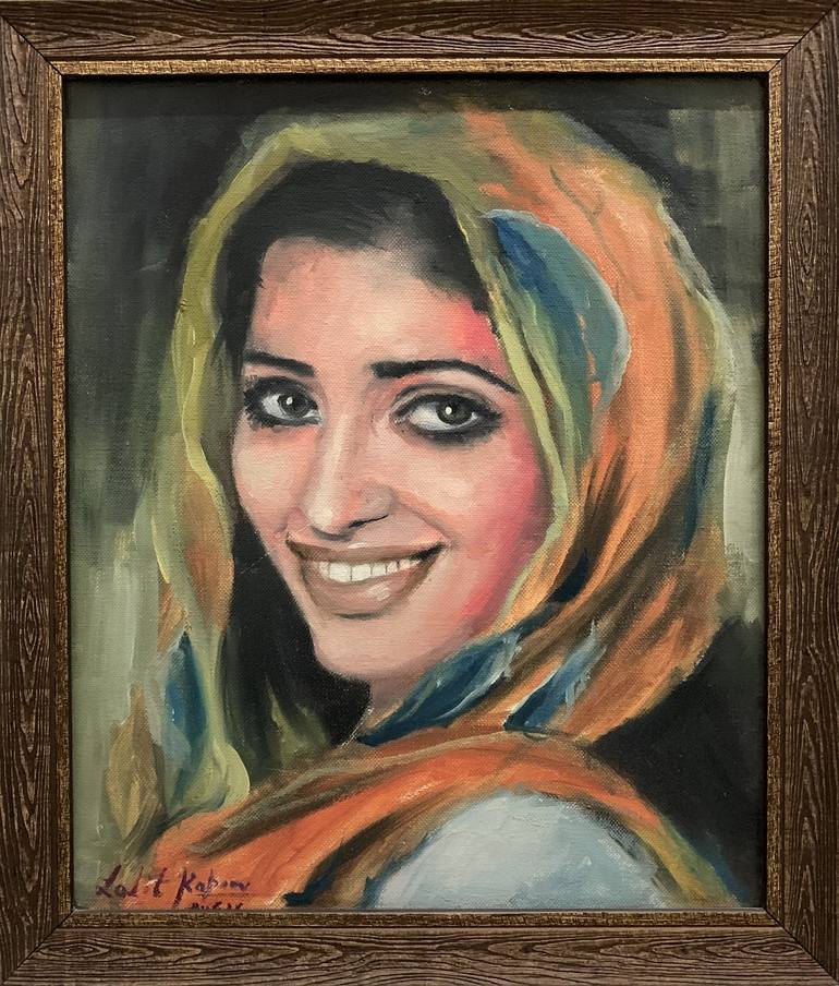 Original Impressionism Portrait Painting by Lalit Kapoor