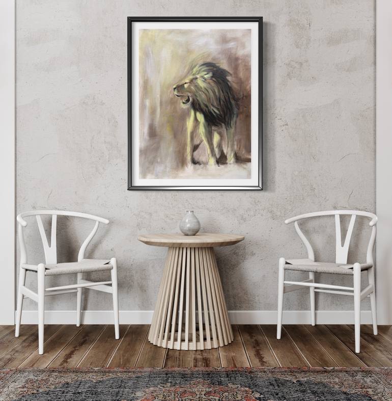 Original Impressionism Animal Painting by Lalit Kapoor