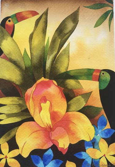 Original Illustration Botanic Paintings by Mjose Brignardelli