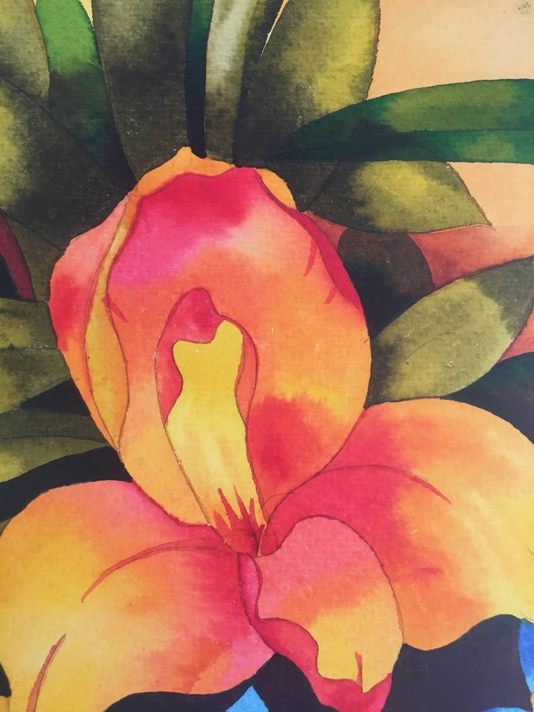 Original Illustration Botanic Painting by Mjose Brignardelli