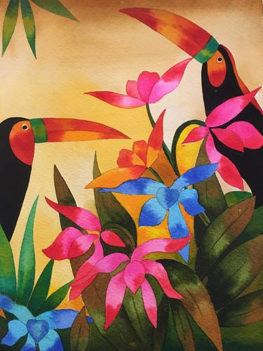 Original Illustration Botanic Paintings by Mjose Brignardelli