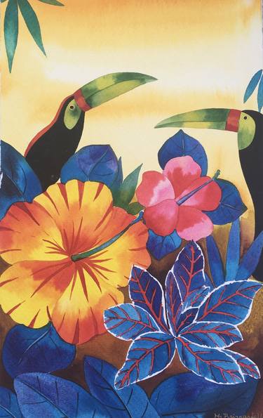Original Botanic Paintings by Mjose Brignardelli