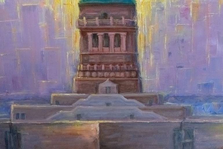 Original Impressionism Architecture Painting by Galina Vasiljeva