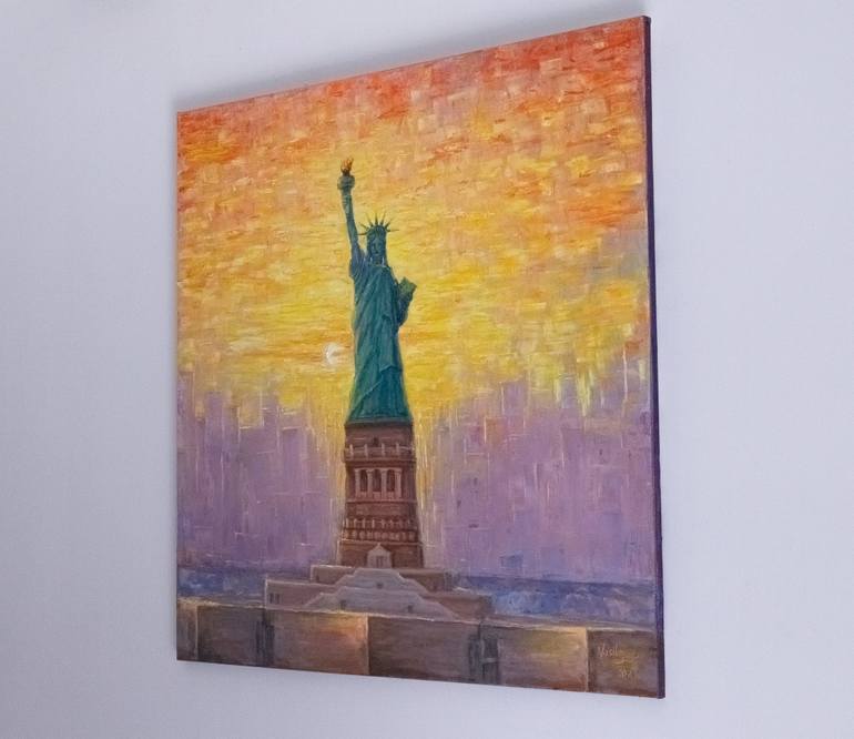 Original Impressionism Architecture Painting by Galina Vasiljeva