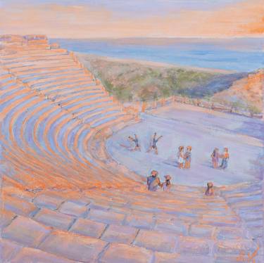 Kourion Ancient Amphitheater. Sunset thumb